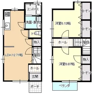 仲町コーポ【1階】の間取り
