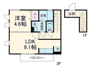 サンシャイン青葉【2階】の間取り
