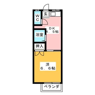 アパートメント1TF-TO城北【1階】の間取り