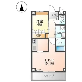 ベルメゾン三ノ町【2階】の間取り