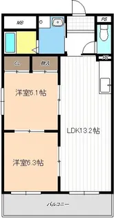 第5グランドハイツ鬼頭【4階】の間取り