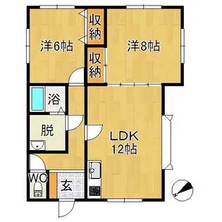 グランクリュー鷹匠【1階】の間取り