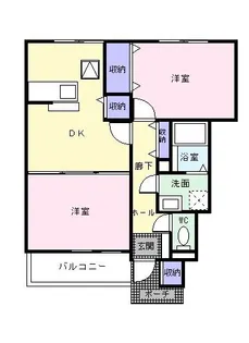 2DKの間取り画像