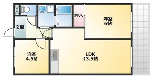 コスモグレイスI【4階】の間取り