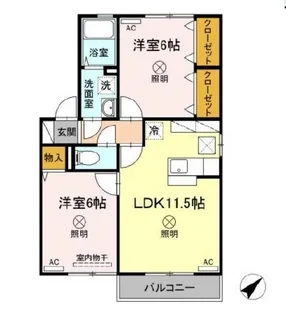 メルベーユコート A棟【1階】の間取り
