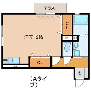岐阜県大垣市三本木3【アパート】の間取り