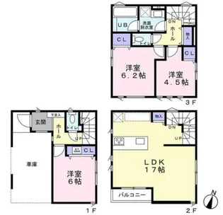 神奈川県横浜市鶴見区平安町1【一戸建】の間取り
