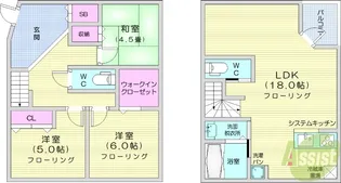 宮城県多賀城市浮島2【一戸建】の間取り