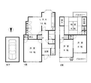 大阪府堺市西区堀上緑町2【一戸建】の間取り