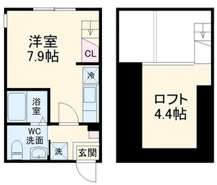 ハーミットクラブハウス山手レジデンス【1階】の間取り