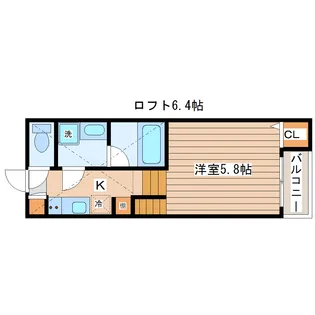 ラ・ルーチェ北仙台【2階】の間取り