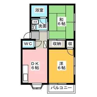 サンシティA&K【2階】の間取り