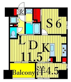 ザ・レジデンス三ノ輪【10階】の間取り