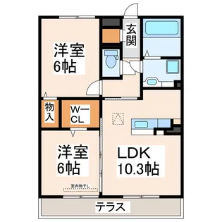 ディアコート宙【1階】の間取り