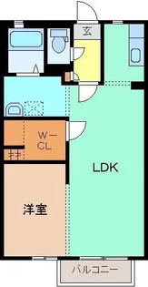 ラ・オベルジヌ D【2階】の間取り