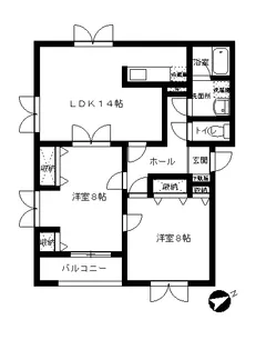 コート・フィオーレC【1階】の間取り