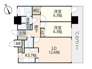 BANKARA PLACE【9階】の間取り