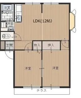 埼玉県所沢市東所沢2【アパート】の間取り