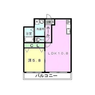 ビビエンダ弓削【1階】の間取り