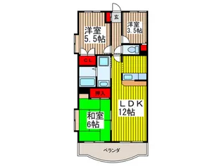 リーゼングラート【3階】の間取り