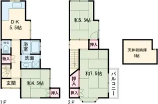 京都府京都市西京区桂芝ノ下町【一戸建】の間取り