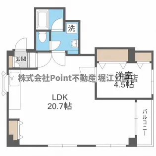 大阪府大阪市天王寺区舟橋町【マンション】の間取り