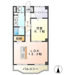 メゾン田神【4階】の間取り