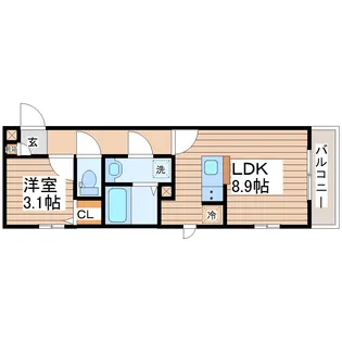 ポリシャス・グランデ【3階】の間取り