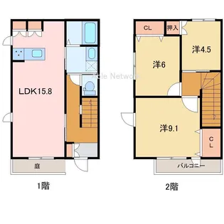 Bellevie TAKATSU Dの間取り