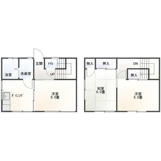 神奈川県高座郡寒川町岡田3【一戸建】の間取り