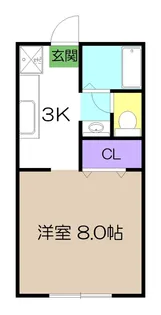 ネオハイツ薊野【1階】の間取り