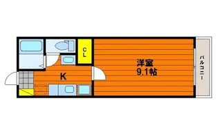 タイショウ7ビル【8階】の間取り