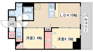 スプランディッドIX【4階】の間取り