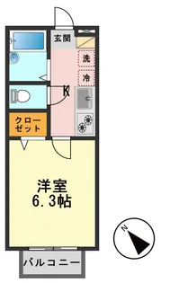 東京都江戸川区西小岩3【アパート】の間取り