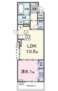 アウル吉祥寺南【1階】の間取り
