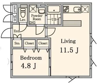 東京都港区白金3【マンション】の間取り