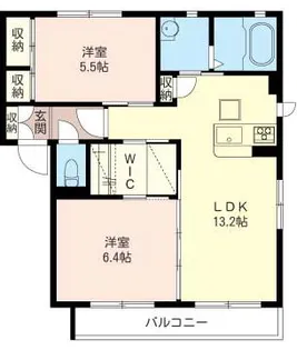 プリムヴェールVI【1階】の間取り