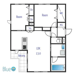 キャリアライズ湘南【2階】の間取り