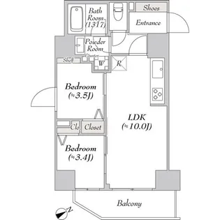 東京都台東区柳橋2【マンション】の間取り