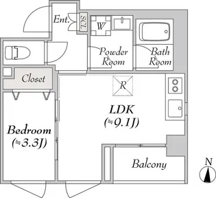 ルミーク北千住【4階】の間取り