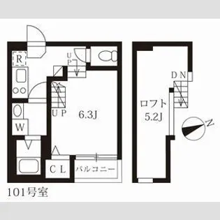 愛知県名古屋市中村区烏森町8【アパート】の間取り