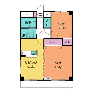 ソレーユ岡崎【5階】の間取り