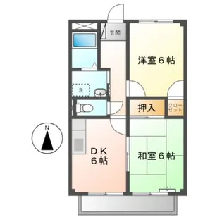 サンサープラスII【2階】の間取り