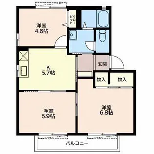 プラテア III【1階】の間取り