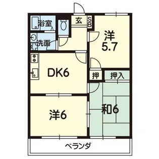 エムズヒルA【2階】の間取り