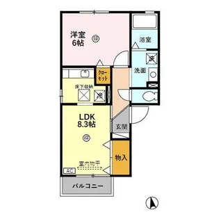 アヴェニール【1階】の間取り