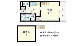 大阪府豊中市刀根山1【アパート】の間取り