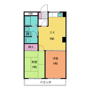ホワイトメゾン原【2階】の間取り