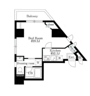 ププレMIYA八丁堀【4階】の間取り
