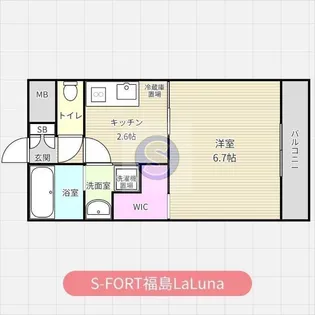 S-FORT福島La Luna【2階】の間取り